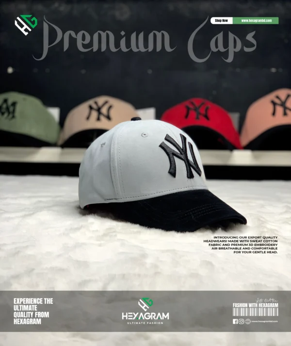 Premium Sweat Cotton NY Cap Stone Color - Image 2