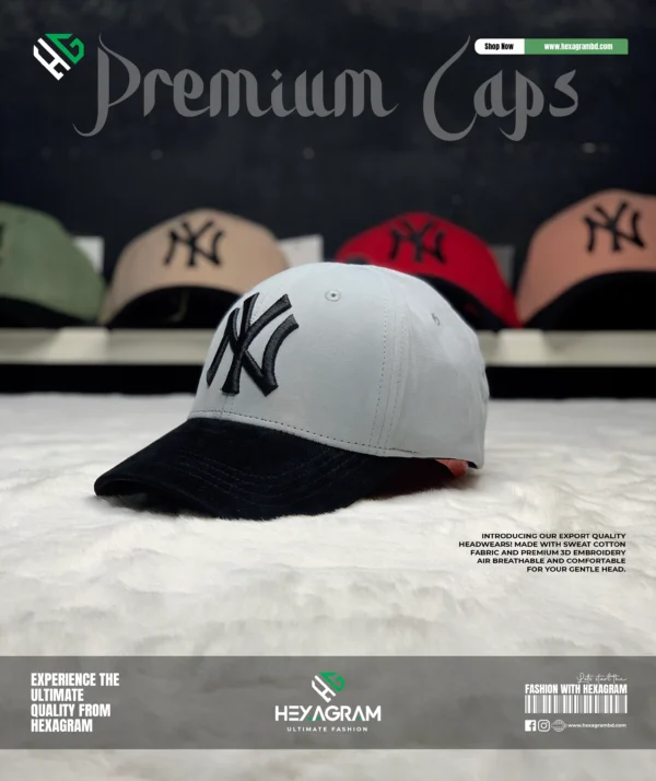 Premium Sweat Cotton NY Cap Stone Color - Image 3