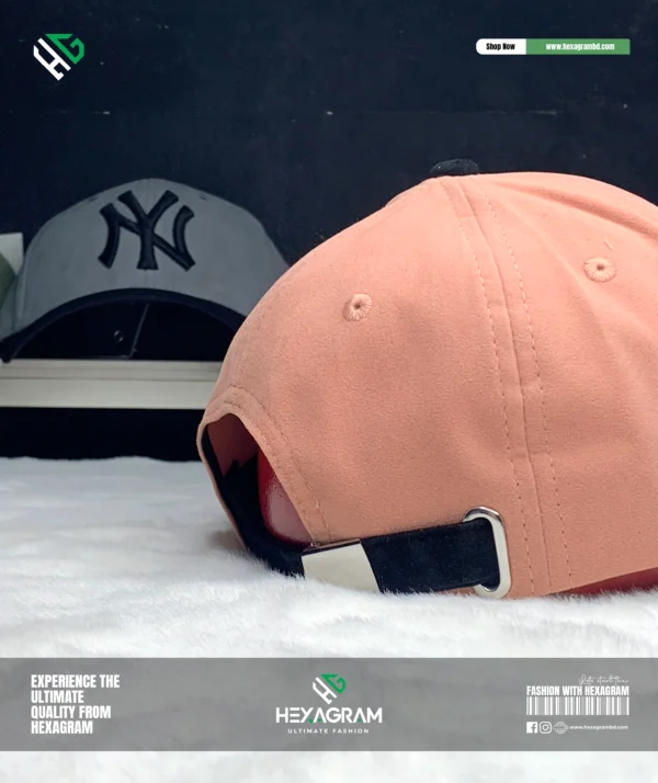 Premium Sweat Cotton NY Cap Peach - Image 5